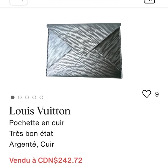 Louis Vuitton - authentic and rare Metallic Silver Clutch - Picture 5 of 5